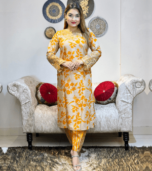 পাকিস্তানি ইন্সপায়ার্ড EXCLUSIVE টু পিস- হলুদ