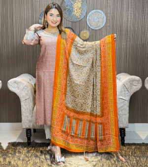 স্টিচ পিউর কটন চন্দ্রী টু পিস- নোড কালার