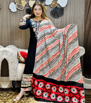 পাকিস্তানি ইন্সপায়ার্ড RADY TO WEAR থ্রি পিস- কালো