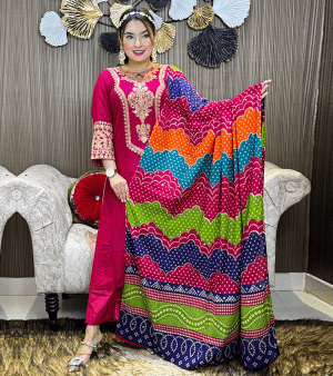 পিউর স্লাব কটন SEQUENCE টু-পিস- মেজেন্ডা