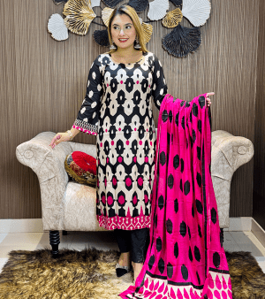 RF2739- পিউর কটন IKKAT টু-পিস- মেজেন্ডা