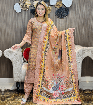 RF9758- আনস্টিচ প্রিমিয়াম কটন থ্রি-পিস- নোড কালার