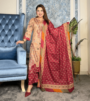 RF3827- আনস্টিচ SWISS LAWN থ্রি-পিস- নোড কালার